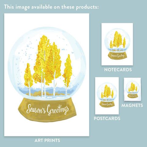 RHO-9129 Autumn Leaves Snowglobe - Season's Greetings