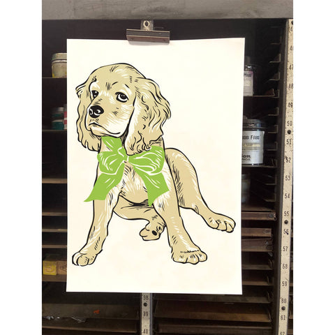 RAN-51 Cocker Spaniel Puppy with Bow