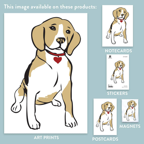 RAN-46 Beagle with Heart Collar