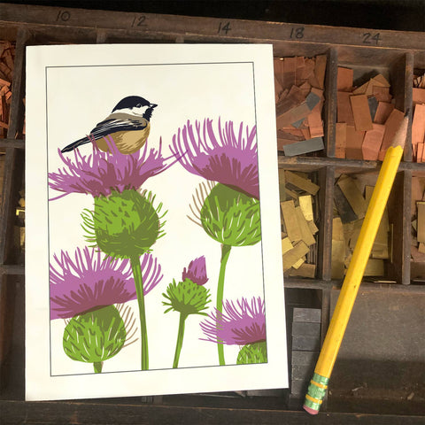 RBI-131 Chickadee & Thistles