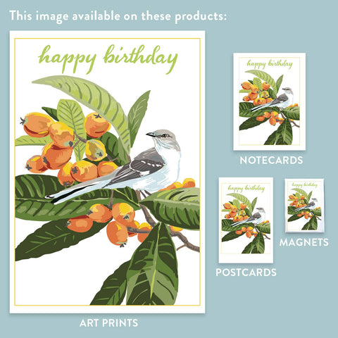 RHB-213 Mockingbird & Loquat - Happy Birthday