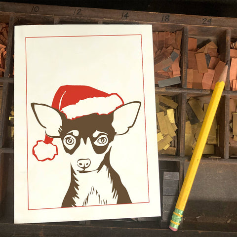 RHO-9009 Chihuahua in Santa Hat