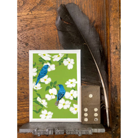 RBI-138 Indigo Buntings & Dogwood