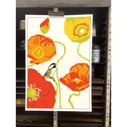RBI-01 Chickadee & Poppies