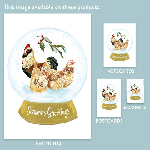 RHO-9140 Three French Hens - Season's Greetings