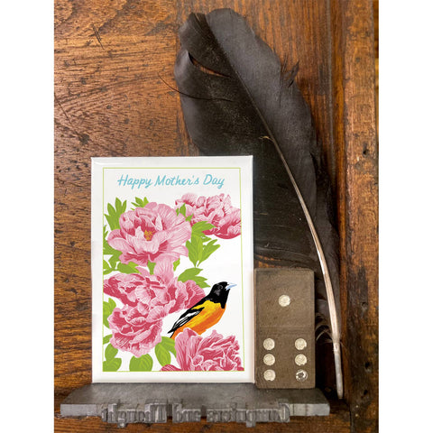 RMD-212 Baltimore Oriole & Peonies - Mother's Day