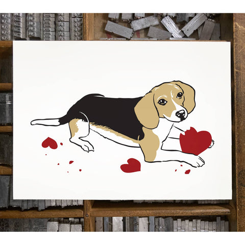 RLO-11 Beagle & Hearts
