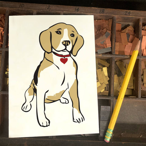 RAN-46 Beagle with Heart Collar