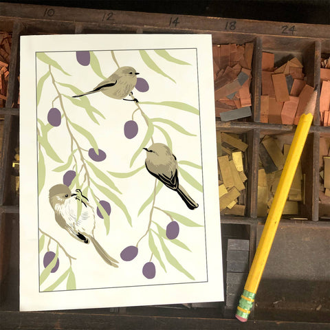 RBI-222 Bushtits & Olive
