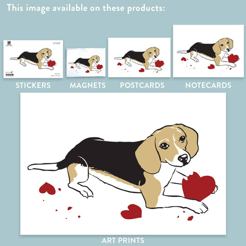 RLO-11 Beagle & Hearts