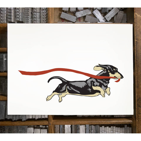 RLO-08 Dachshund and Ribbon