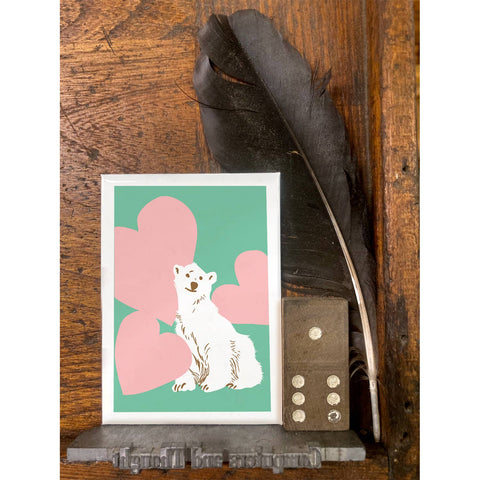 RLO-159 Polar Bear with Hearts