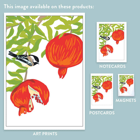 RBI-130 Pomegranate & Chickadee