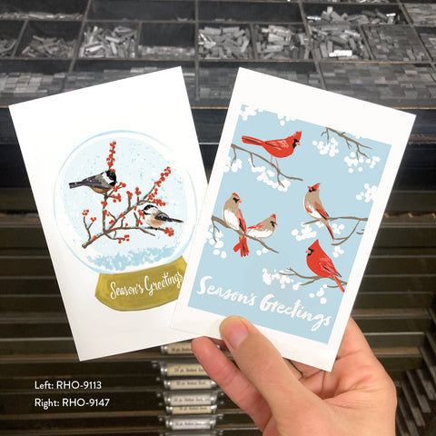 RHO-9147 Five Cardinals - Season's Greetings