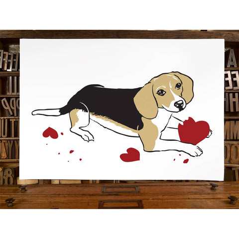 RLO-11 Beagle & Hearts