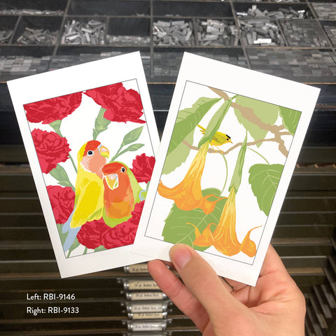 RBI-9133 Angels Trumpet and Wilsons Warbler