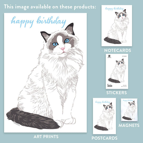 RHB-9022-Happy Birthday Ragdoll Cat