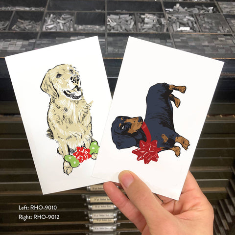 RHO-09012 Dachshund and Red Bow