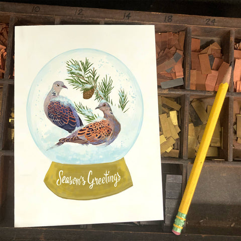 RHO-9139 Two Turtle Doves - Season's Greetings