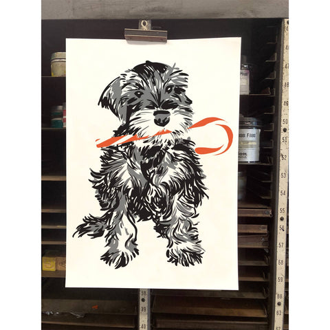 RHO-9007 Schnauzer Candy Cane