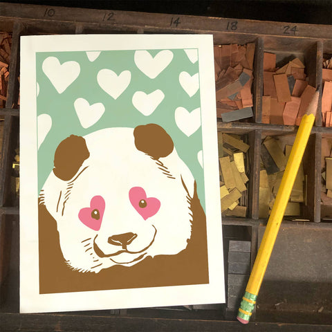 RLO-161 Panda with Hearts