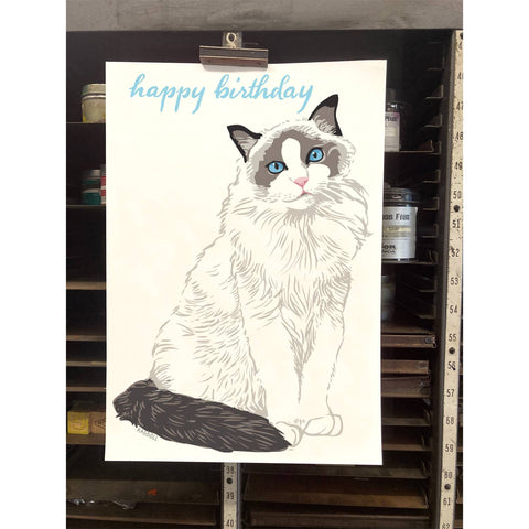 RHB-9022-Happy Birthday Ragdoll Cat