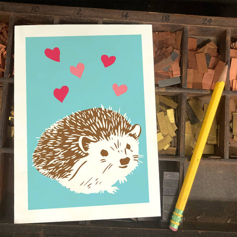 RLO-78 Hedgehog with Hearts