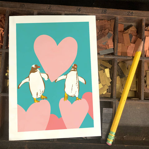 RLO-195 Penguins with Hearts
