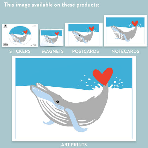 RLO-118 Whale with Hearts