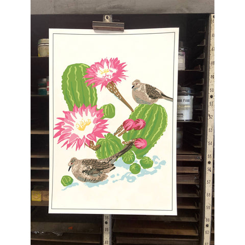 RBI-190 Inca Dove and Cactus