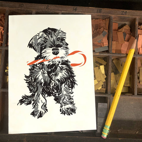 RHO-9007 Schnauzer Candy Cane