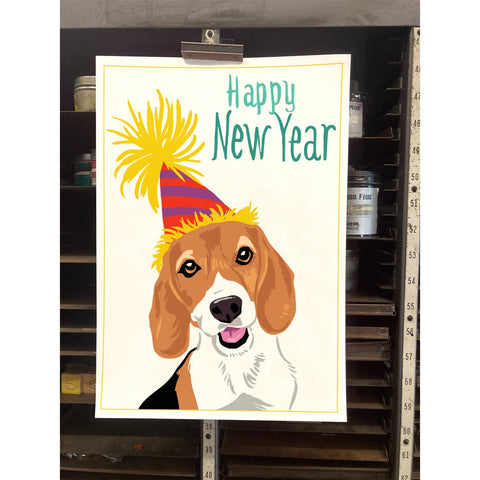 RHO-9144 New Year‰۪s Beagle - Happy New Years