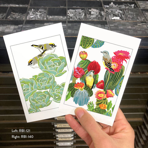 RBI-121 Golden-Crowned Kinglet & Succulents