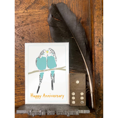 RHA-18 Two Budgies - Happy Anniversary