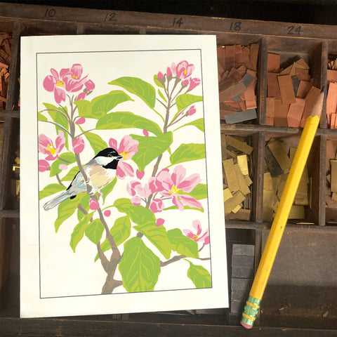 RBI-207 Chickadee Apple Blossoms