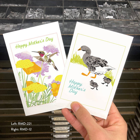 RMD-221 Hummingbird & Garden Flowers -Mother's Day