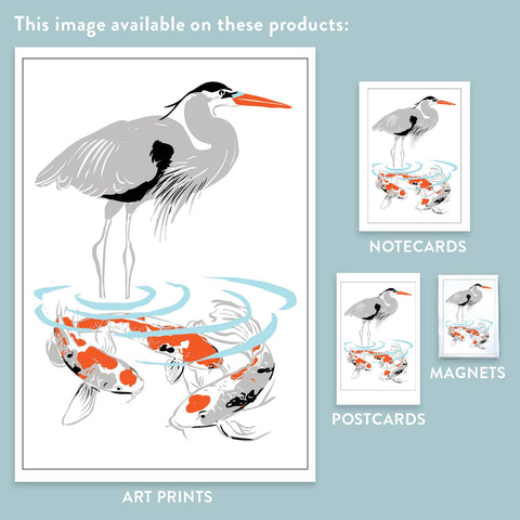 RBI-168 Heron and Koi