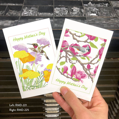 RMD-225 Tufted Titmouse & Magnolia - Mother's Day