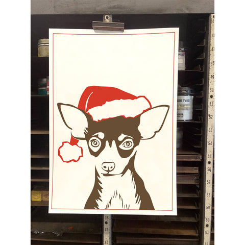 RHO-9009 Chihuahua in Santa Hat