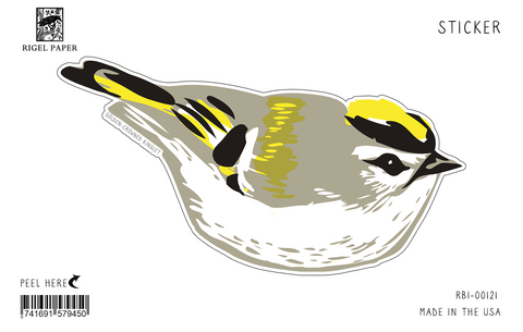 RBI-121 Golden-Crowned Kinglet & Succulents
