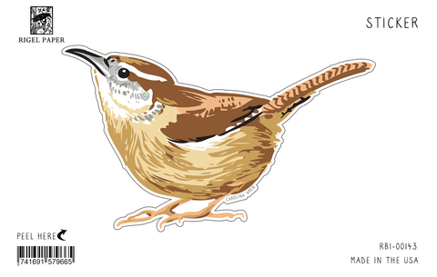 RBI-143 Carolina Wren & Marigolds