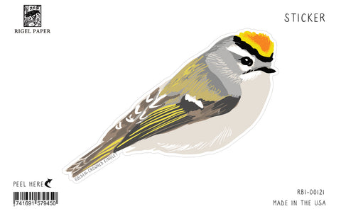 RBI-114 Golden-Crowned Kinglet and Succulents