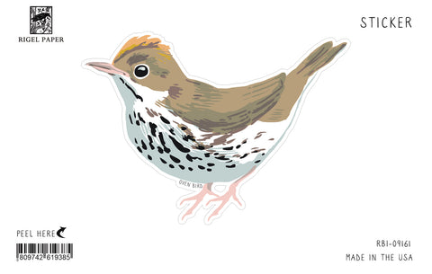 RBI-9161 Ovenbird and Autumn Leaves