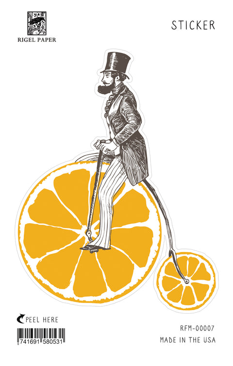 RFM-07 Sticker: Orange Velocipede Bicycle