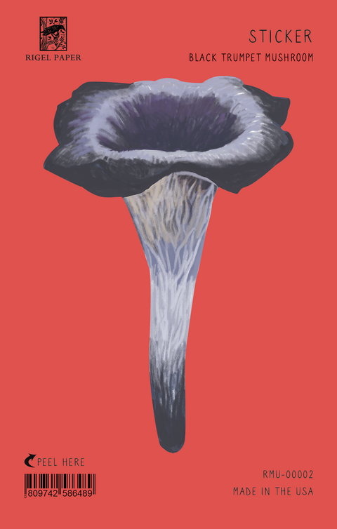 RMU-00002 Sticker: Black Trumpet Mushroom
