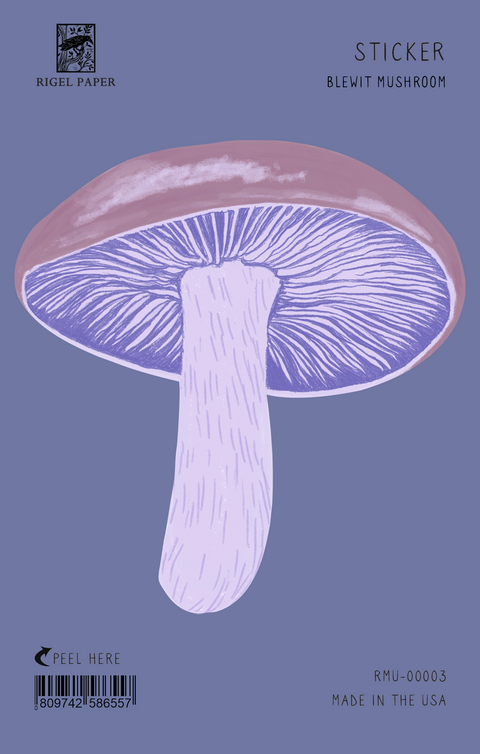 RMU-00003 Sticker: Blewit Mushroom
