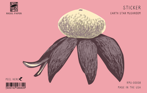 RMU-00008 Sticker: Earth Star Mushroom
