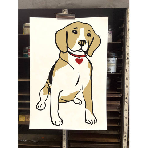 RAN-46 Beagle with Heart Collar