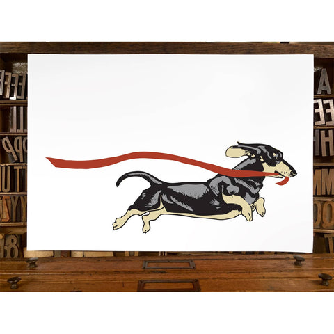 RLO-08 Dachshund and Ribbon