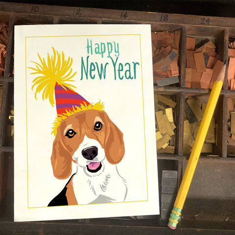 RHO-9144 New Year‰۪s Beagle - Happy New Years
